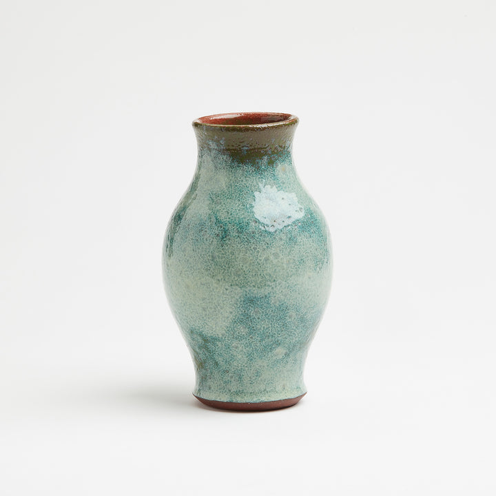 Blue Green Glazed Ceramic Vase