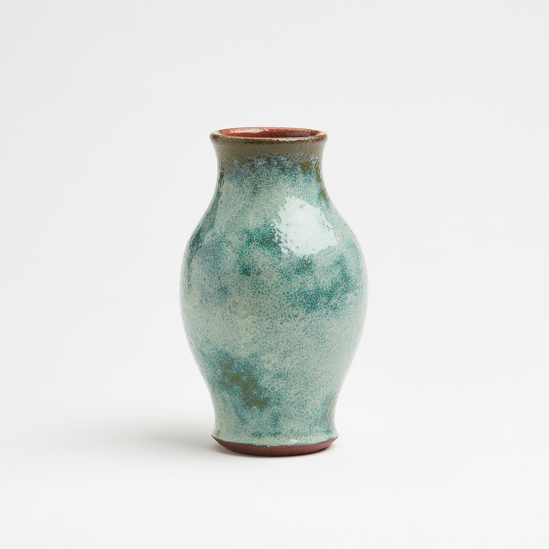 Blue Green Glazed Ceramic Vase