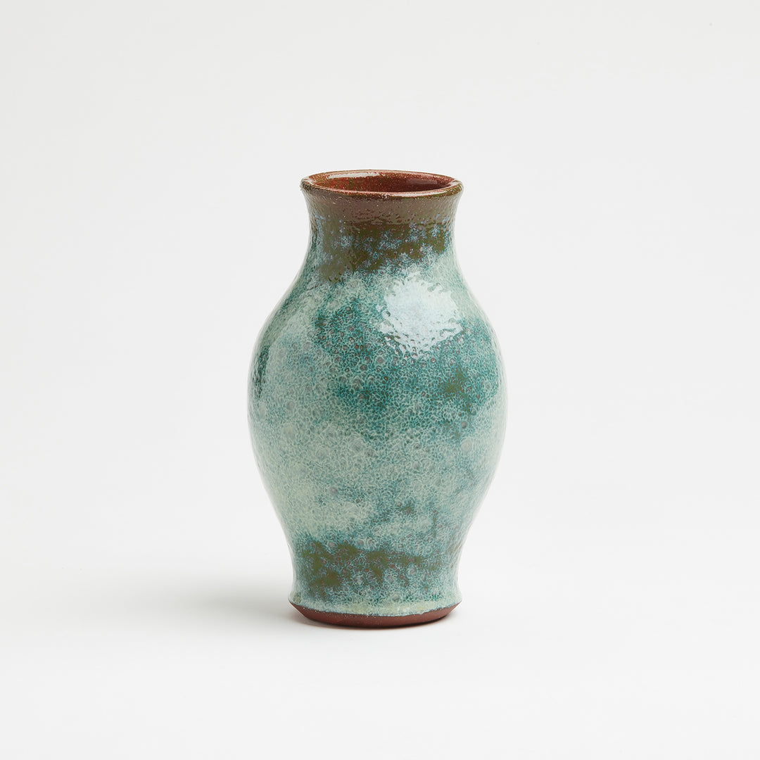 Blue Green Glazed Ceramic Vase