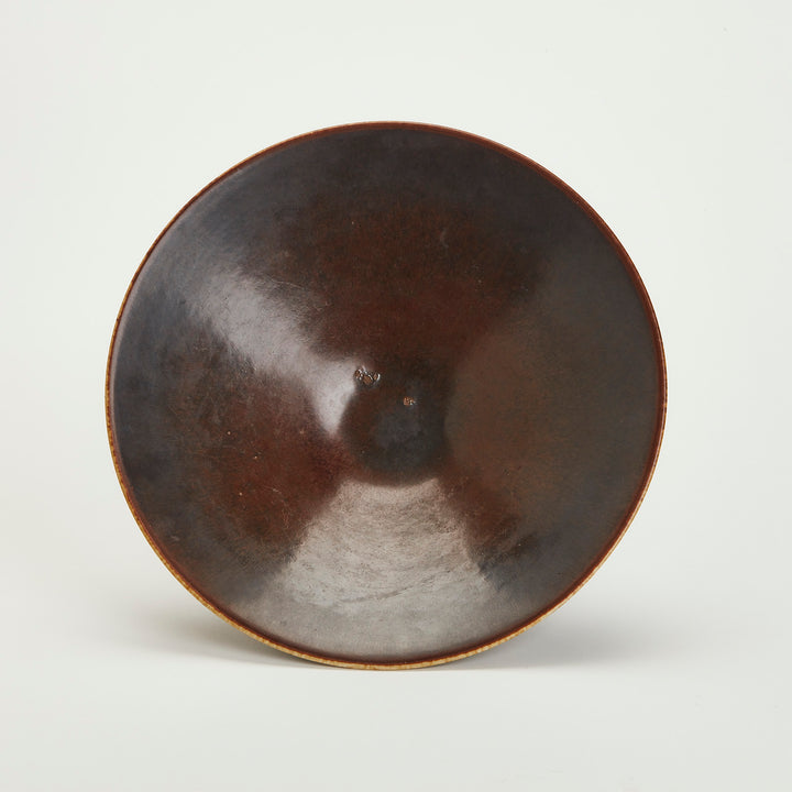Mid Century Brown Ceramic Bowl, Swedish
