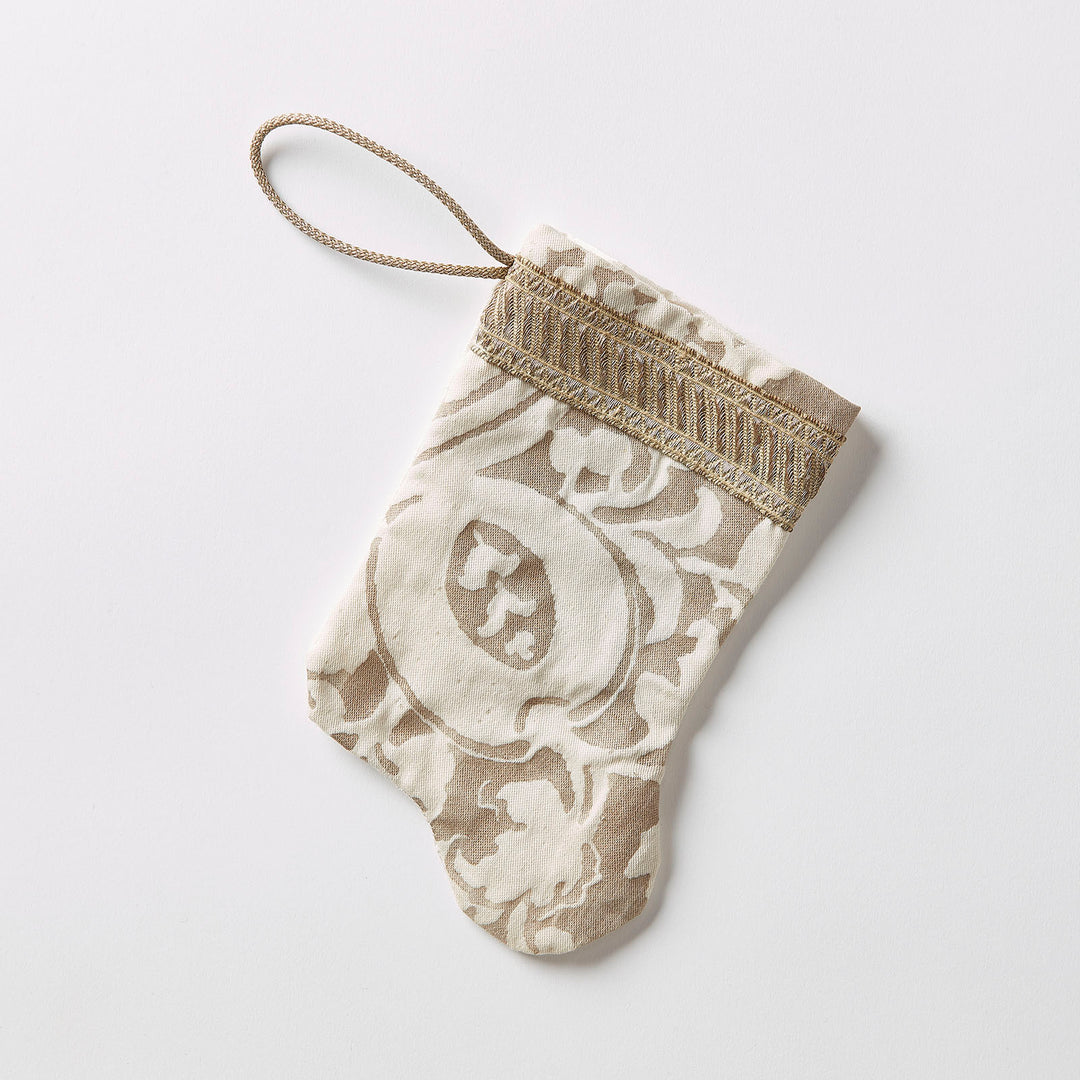 Antique Textile Christmas Stocking Ornament by B. Viz Design