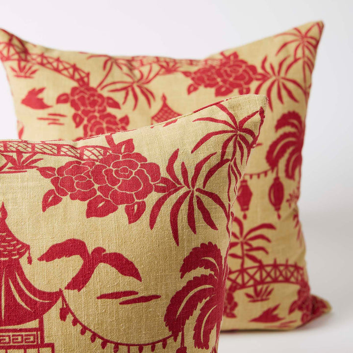 Red Pagoda Custom Pillow