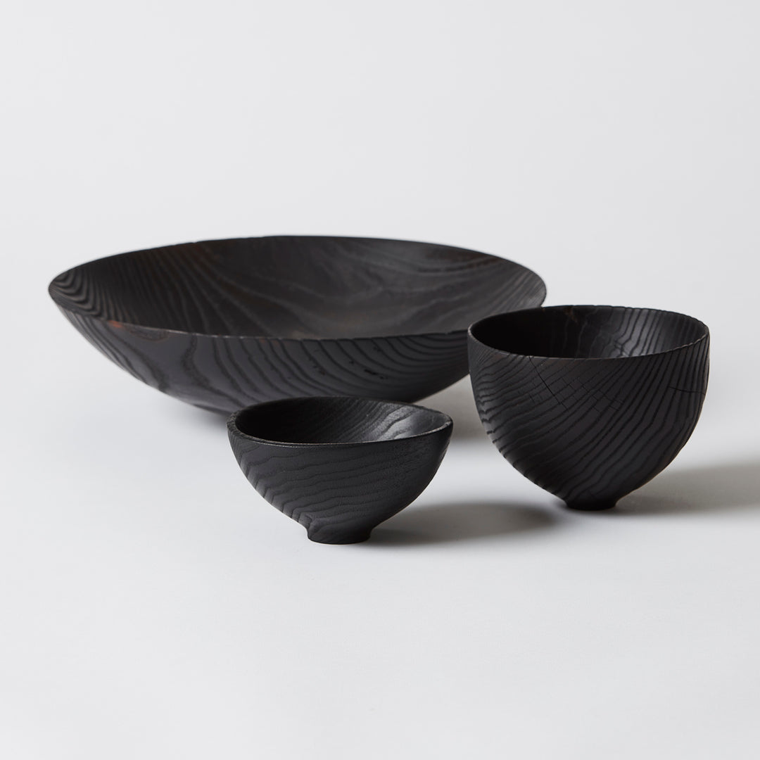 Small Yakisugi Bowl in Ash