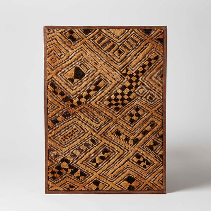 Large Framed Antique Kuba Cloth