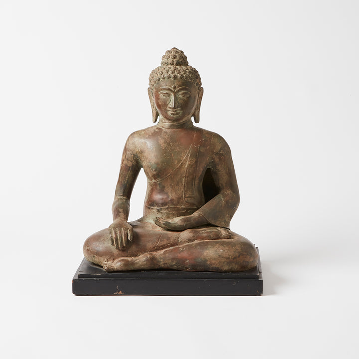 Sitting Brass Buddha on Stand