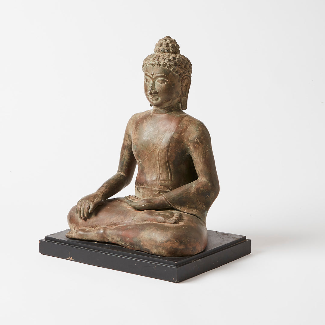 Sitting Brass Buddha on Stand