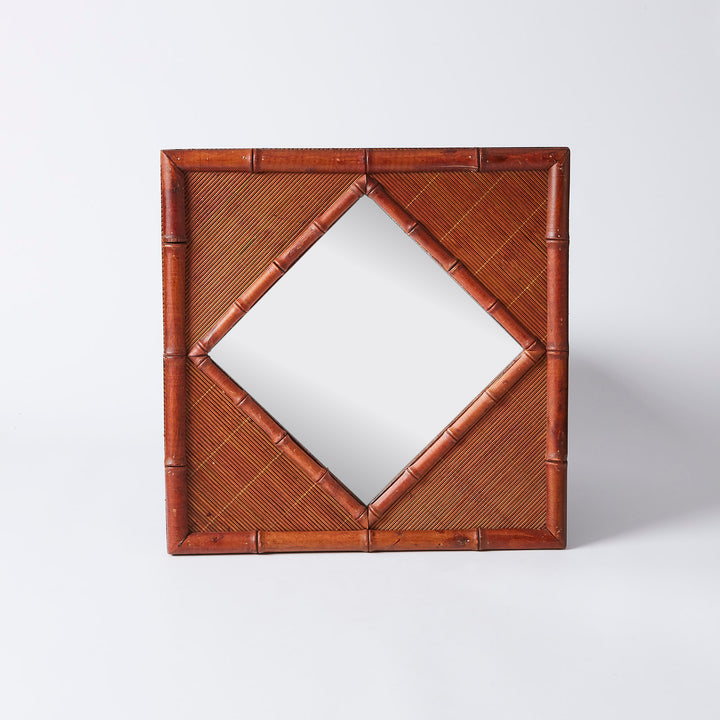 Decorative Square Bamboo Mirror