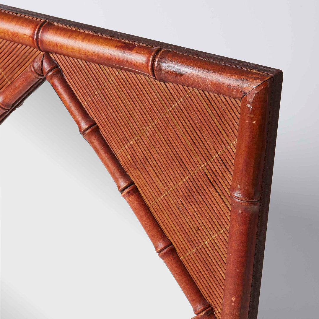 Decorative Square Bamboo Mirror
