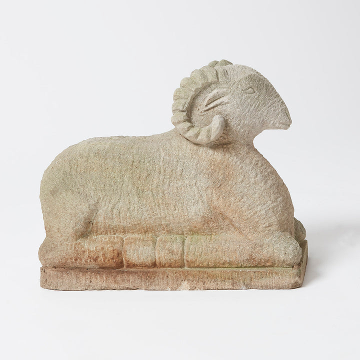 Carved Stone Lamb, India
