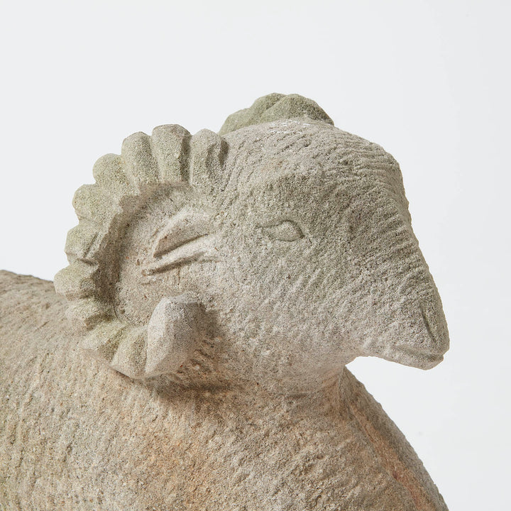 Carved Stone Lamb, India