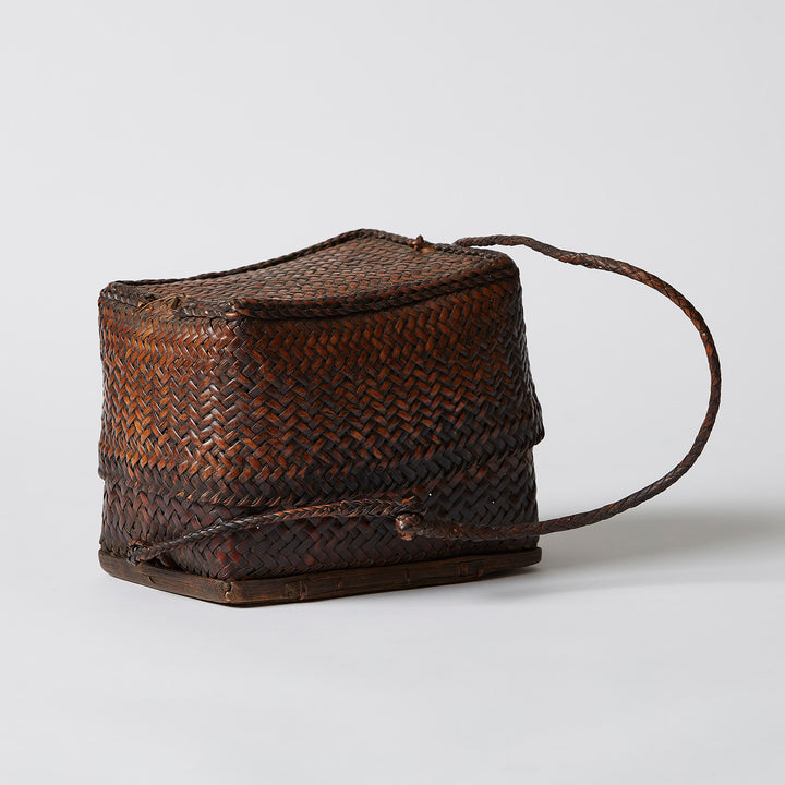 Antique Handwoven Pasiking Basket Backpack, Philippines