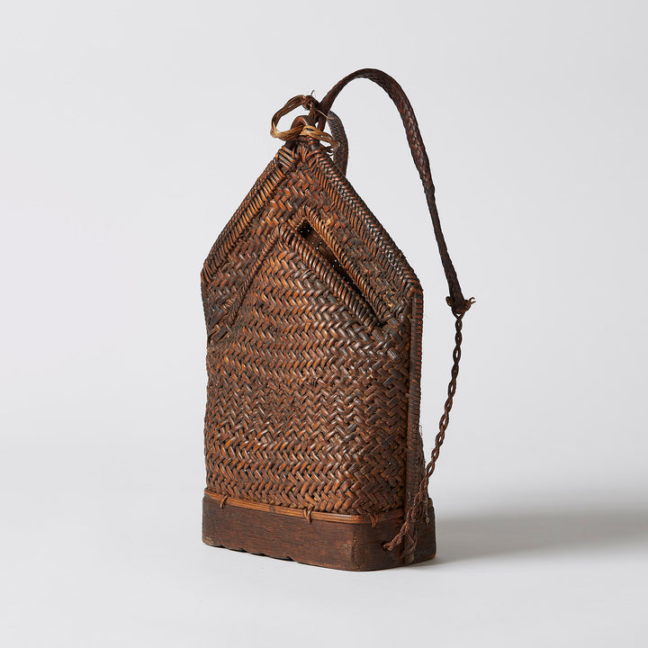 Medium Woven Rattan "Sangi" Backpack, Philippines