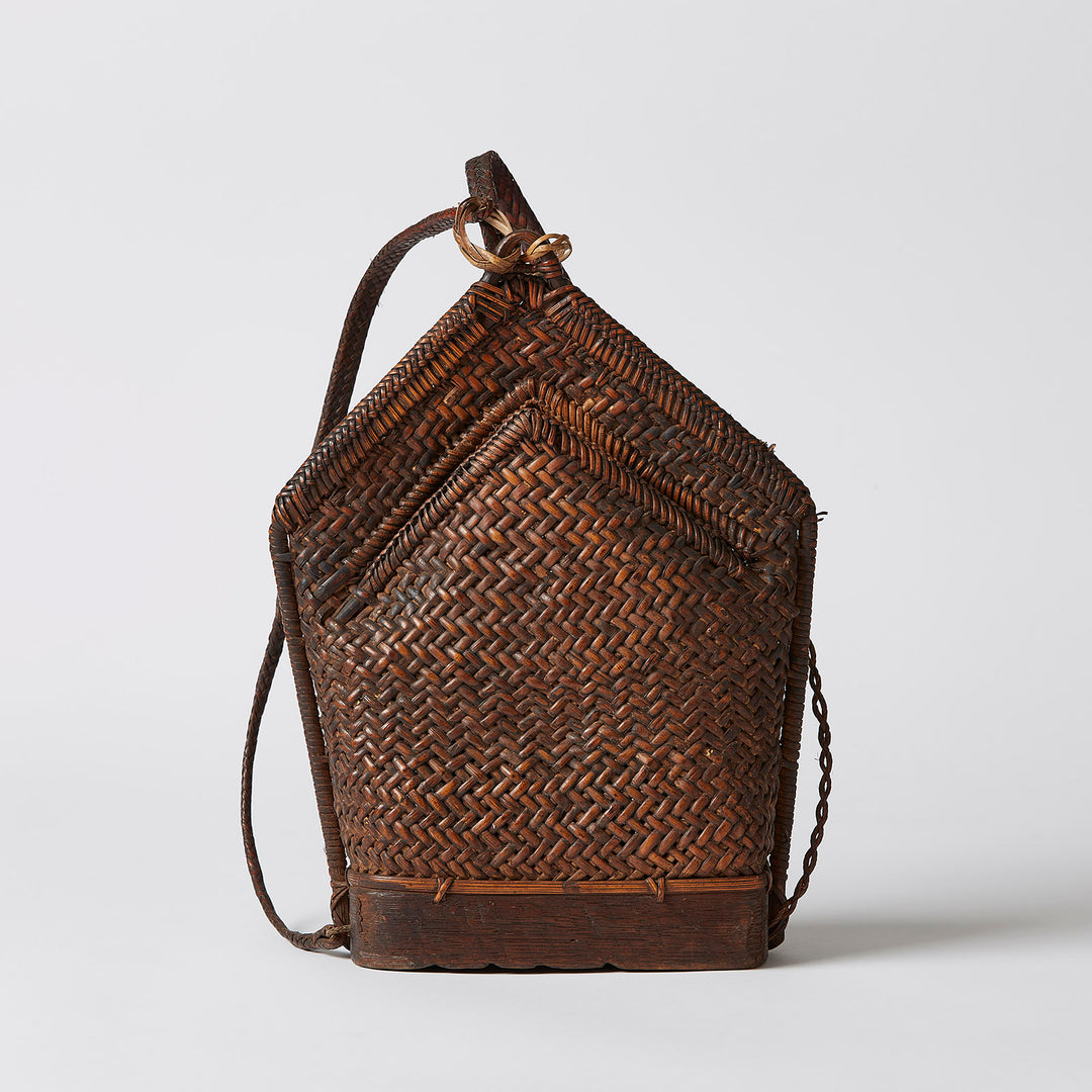Medium Woven Rattan "Sangi" Backpack, Philippines