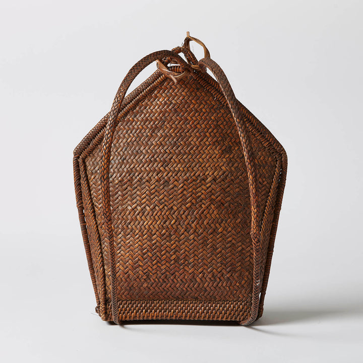 Large Woven Rattan "Sangi" Backpack, Philippines