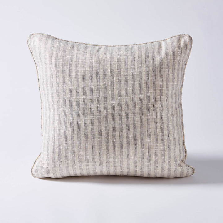 Hand stitched linen pillow by artist Pamela Sztybel