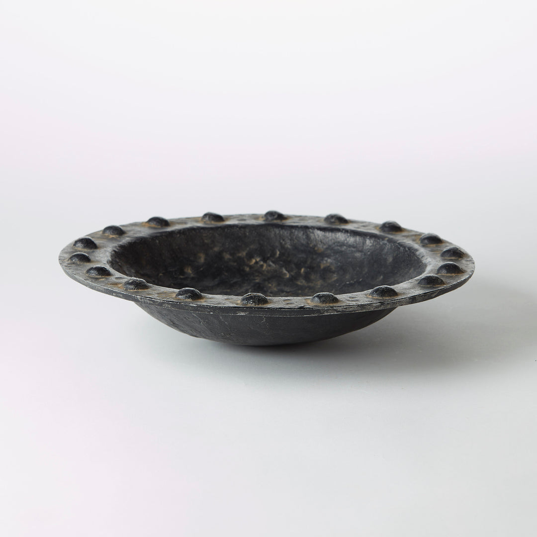 Wax-Cast Iron Semilla Bowl with Studded / Seeded Rim