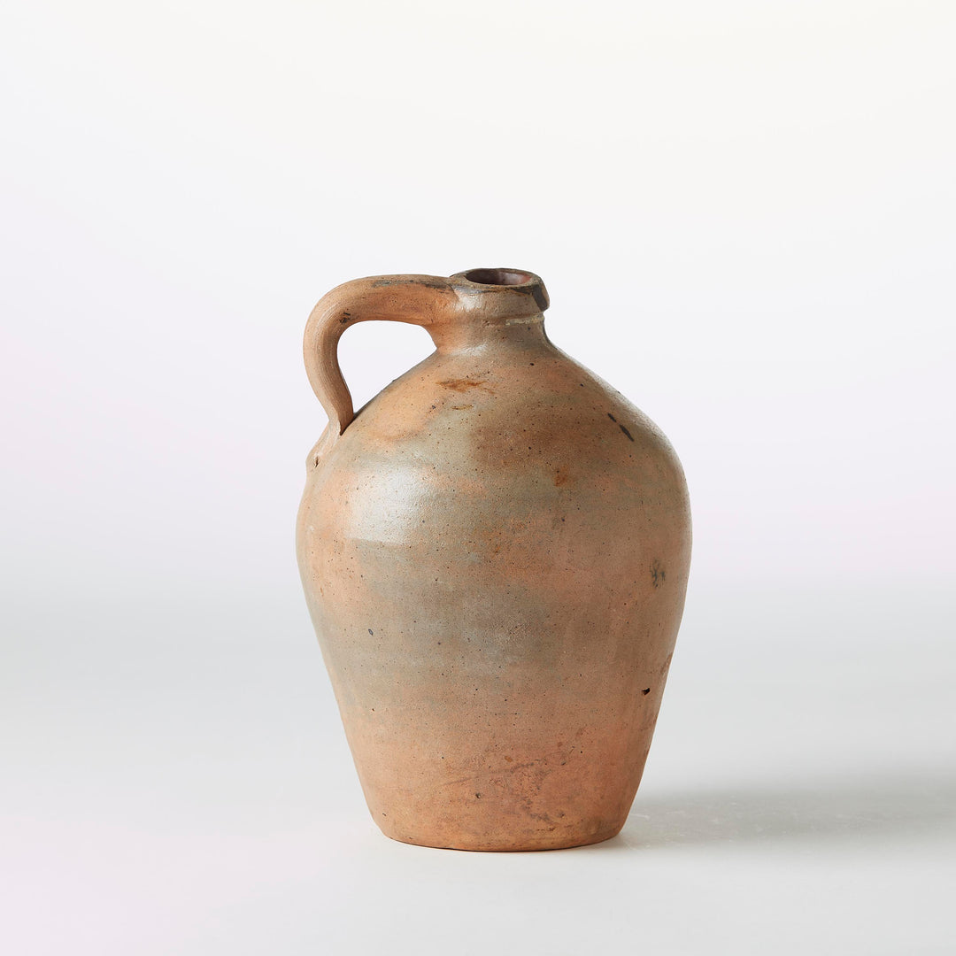 Small Honey Color Stoneware Jug