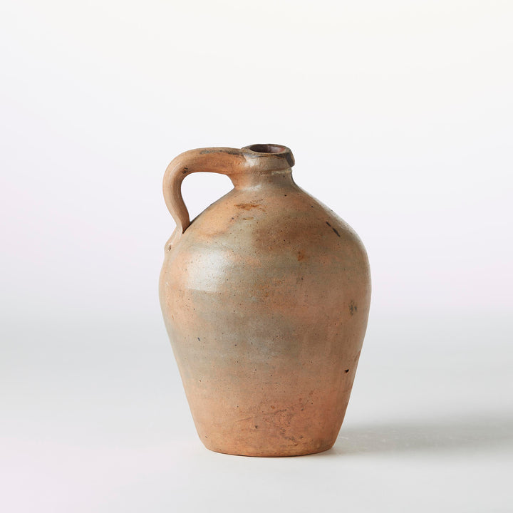 Small Honey Color Stoneware Jug