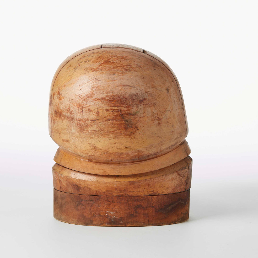Vintage Wooden Millinery Hat Block Mold
