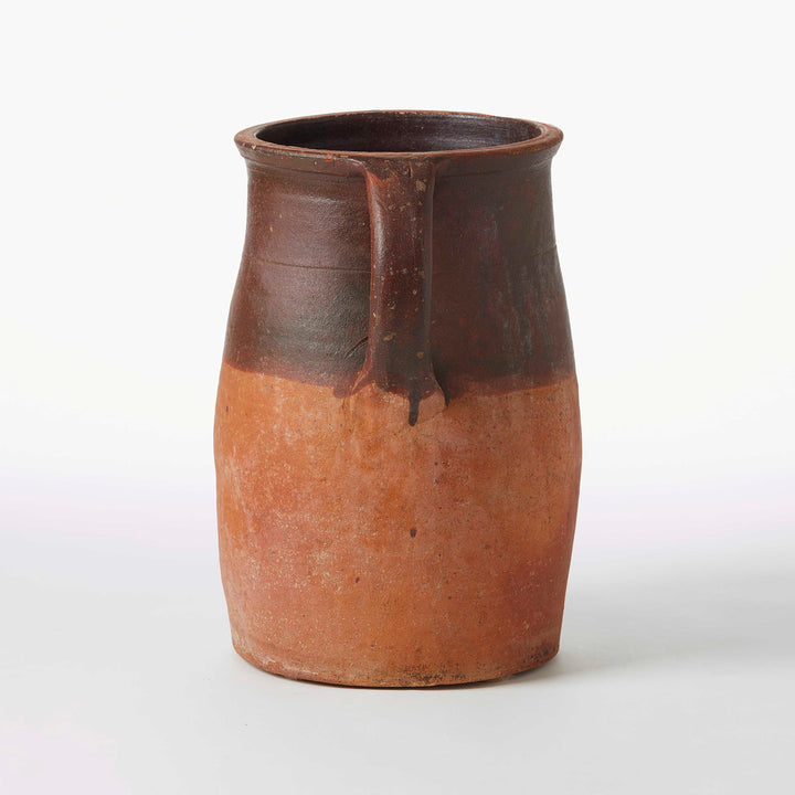 Large French Provincial Two-Tone Earthenware Pitcher