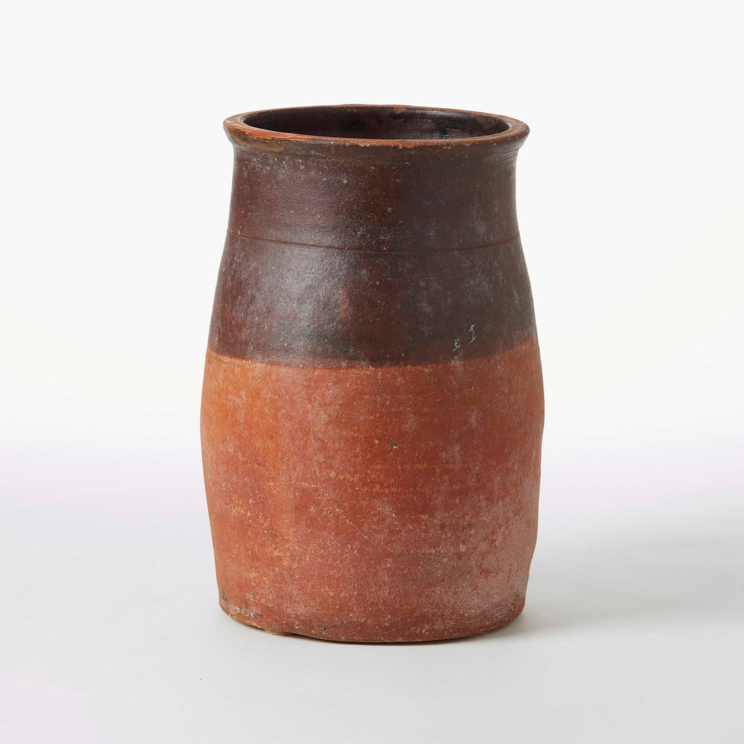 Large French Provincial Two-Tone Earthenware Pitcher