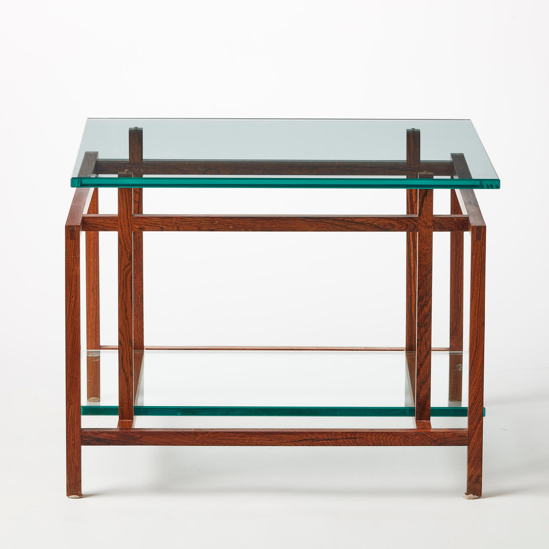 Teak and Glass Side Table, Henning Nørgaard for Komfort Møbler