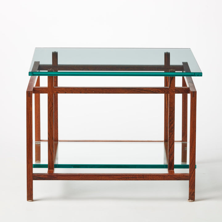 Teak and Glass Side Table, Henning Nørgaard for Komfort Møbler