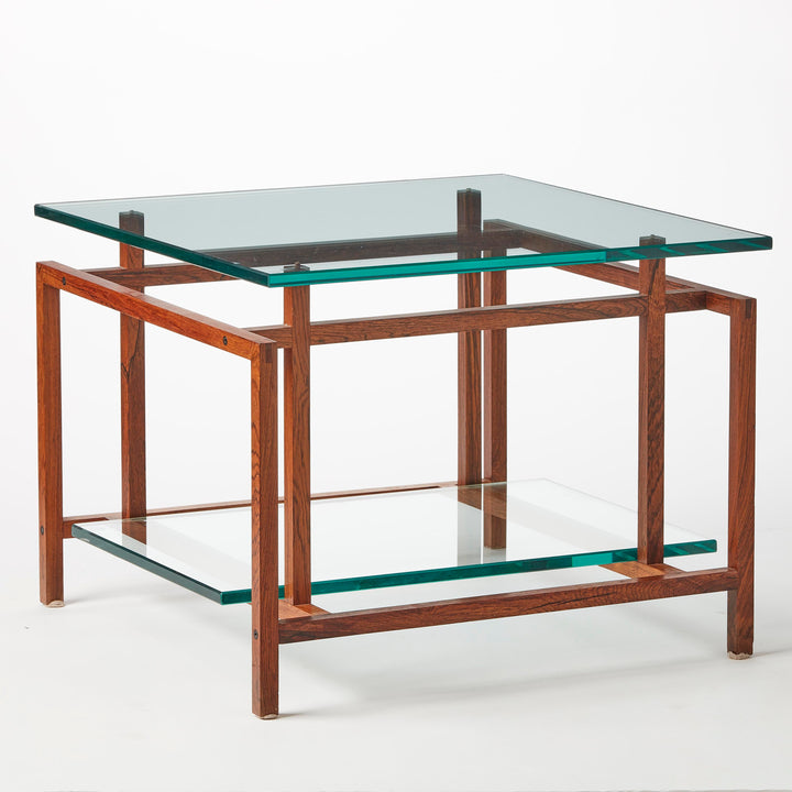 Teak and Glass Side Table, Henning Nørgaard for Komfort Møbler
