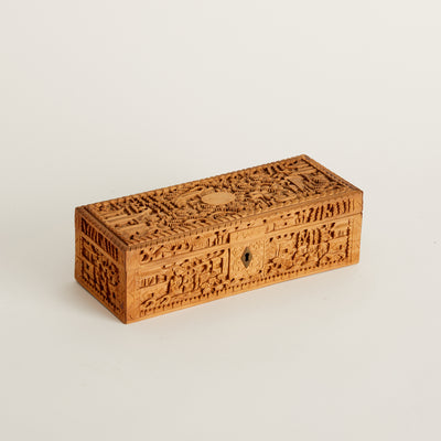 Finely Carved Sandalwood Cantonese Box