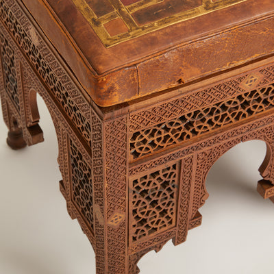 Carved Wood Moroccan Stools