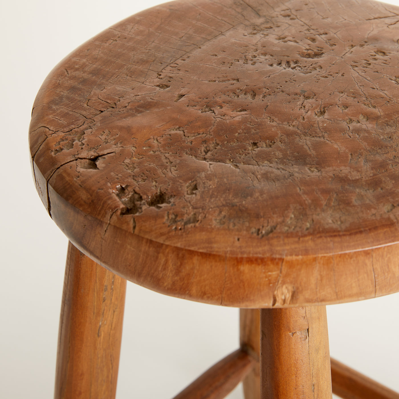 Small Round Teak Stool, Java