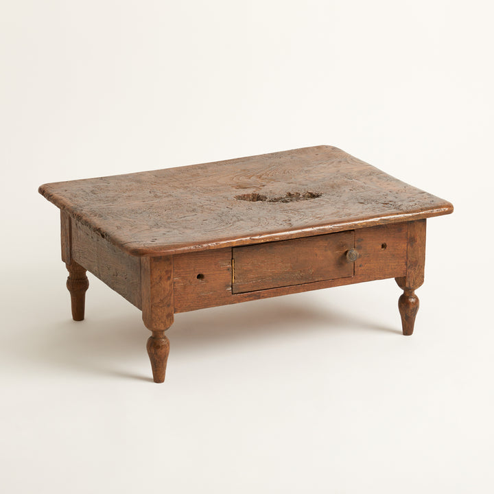 Indonesian Low Teak Table with Hidden Door