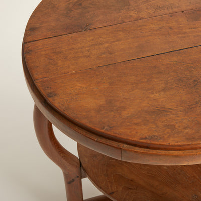 Indonesian Round Teak Deco Style Table