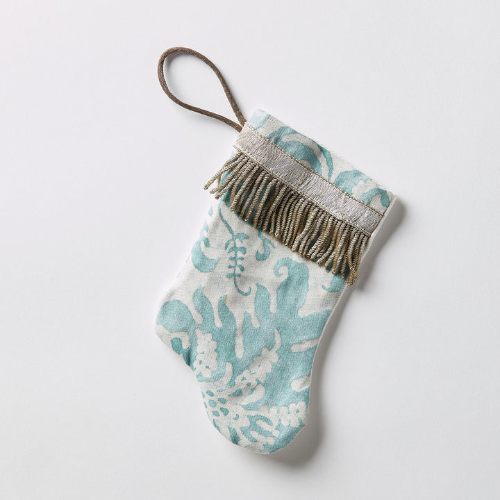 Antique Textile Christmas Stocking Ornament by B. Viz Design