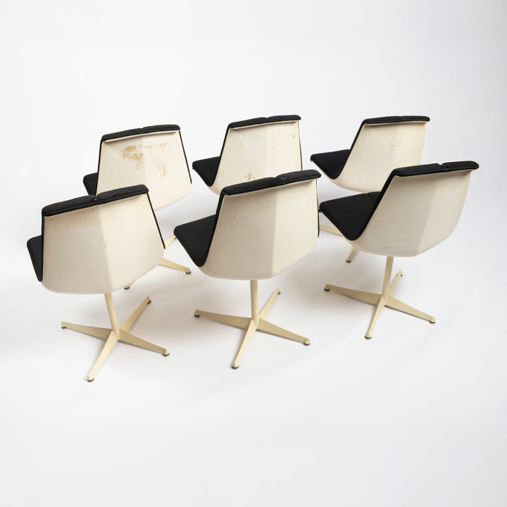 Set of 6 Richard Schultz for Knoll Split Seat Chairs, circa 1960s