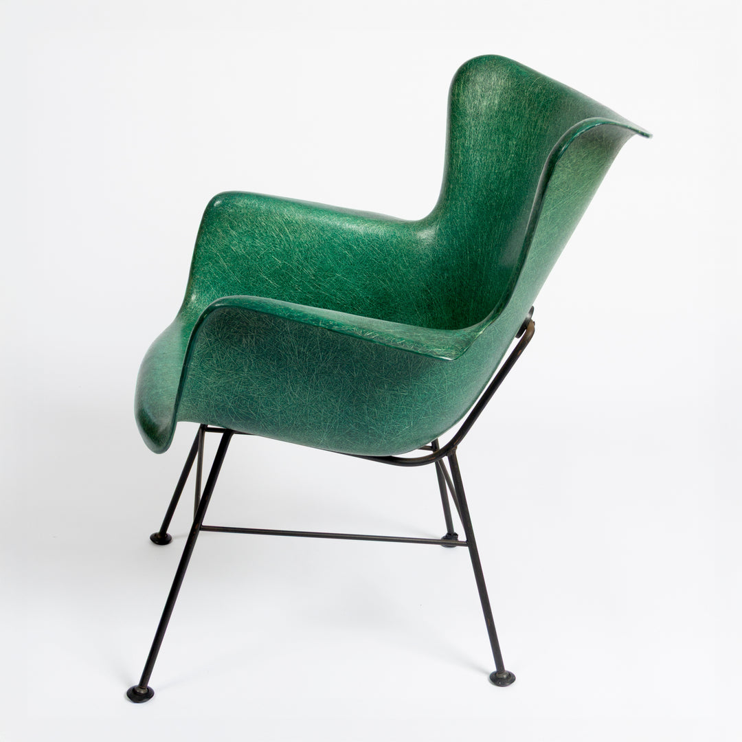 Lawrence Peabody Fiberglass Wing Chair