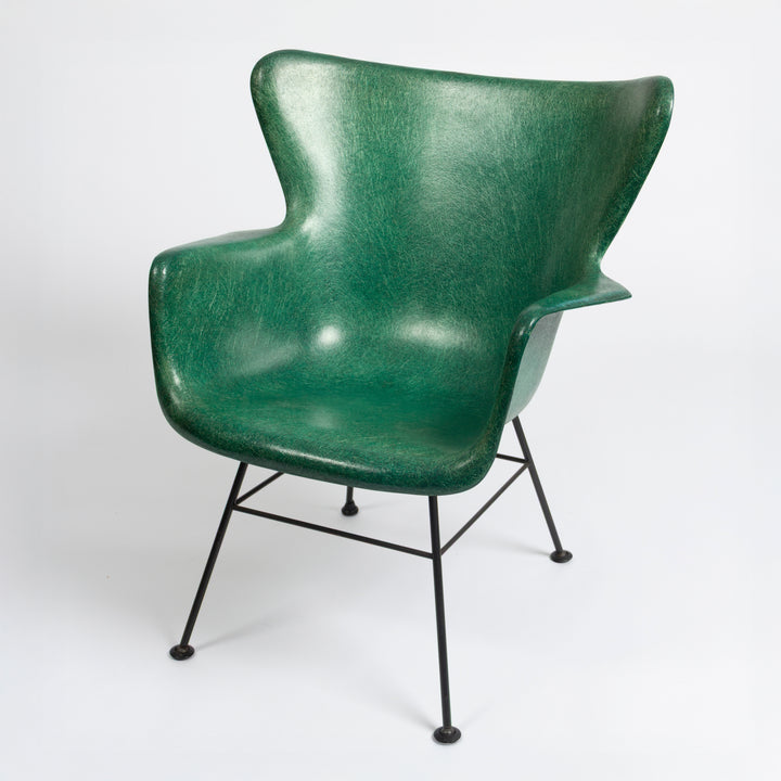 Lawrence Peabody Fiberglass Wing Chair