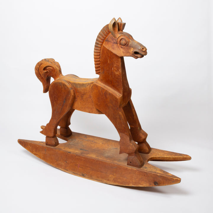 Vintage Folk Riding Horse