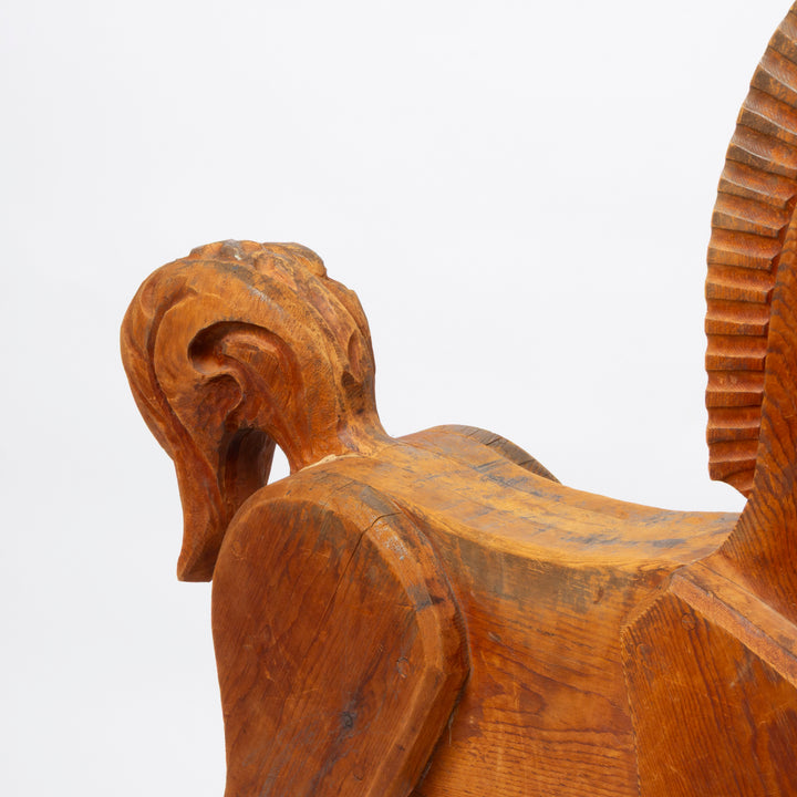Vintage Folk Riding Horse