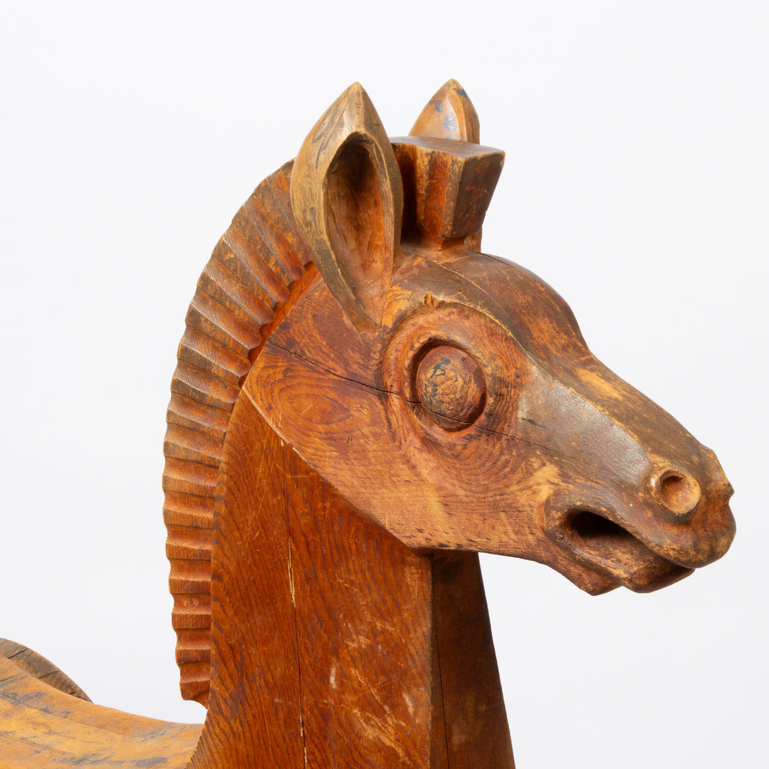 Vintage Folk Riding Horse