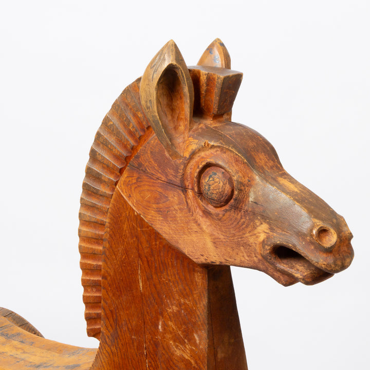 Vintage Folk Riding Horse