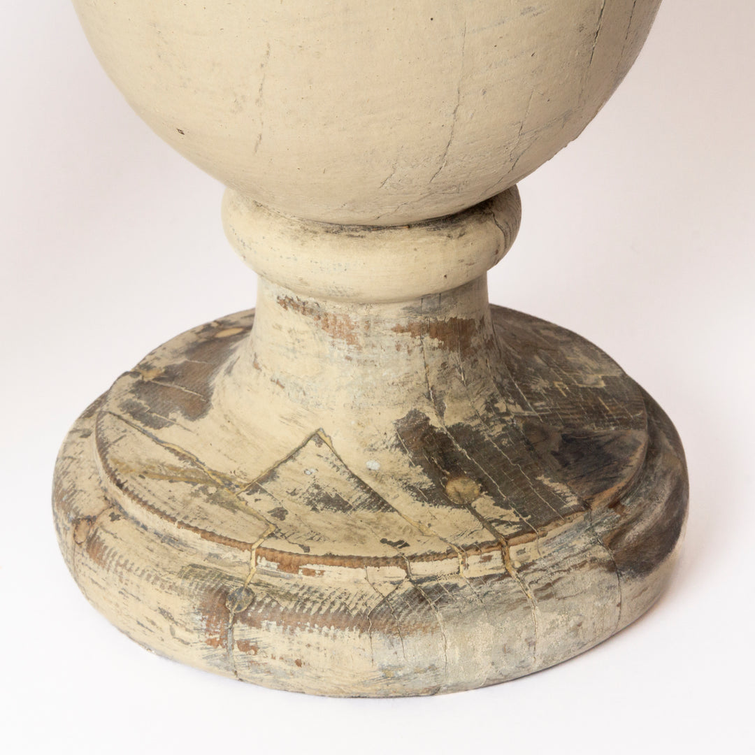 Pair of Large Painted Finials