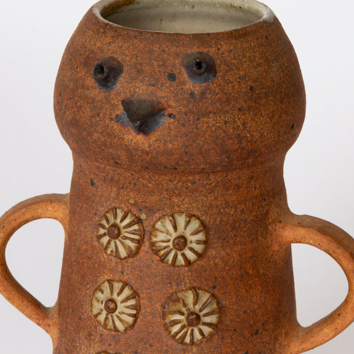 Vintage Jopie Roosenburg-Goudriaan Owl Vase, circa 1960&