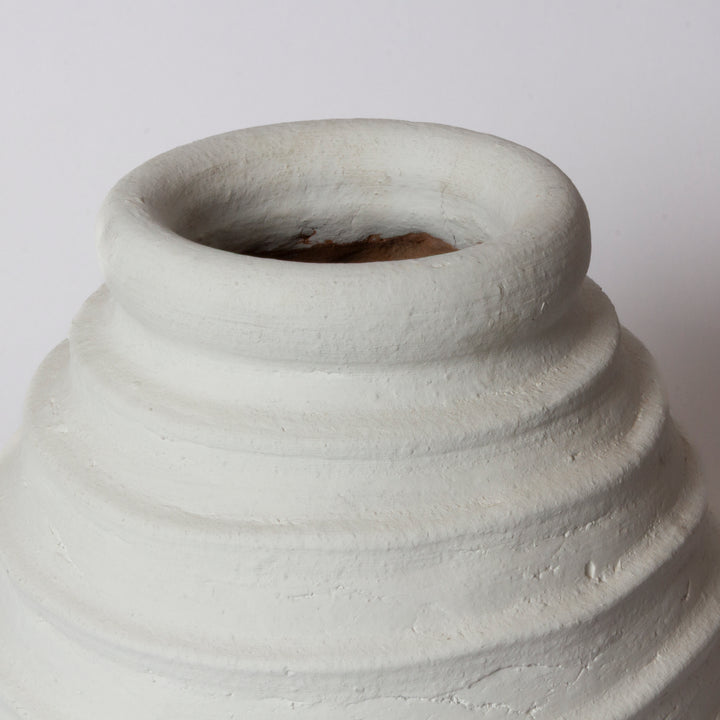 White Ribbed Pot, Moroccan