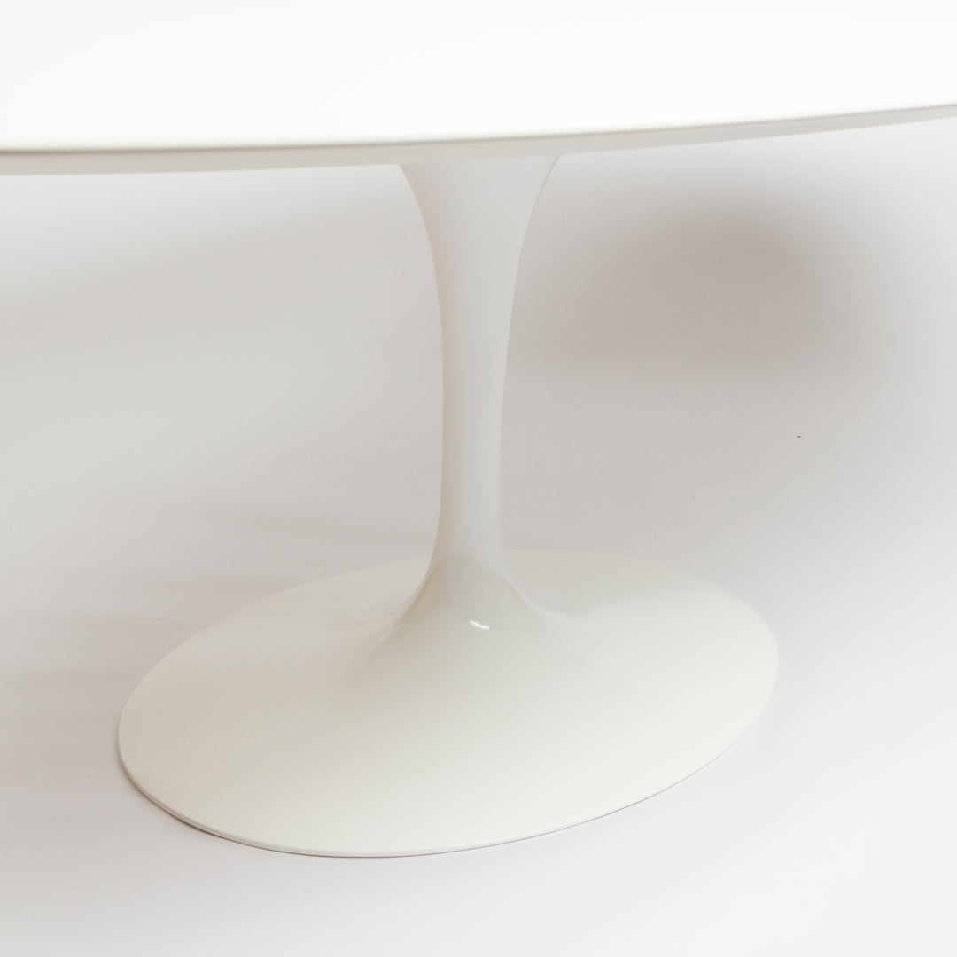 Vintage Aero Saarinen for Knoll 78" Oval Tulip Dining Table in White Laminate