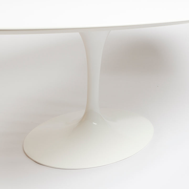 Vintage Aero Saarinen for Knoll 78" Oval Tulip Dining Table in White Laminate