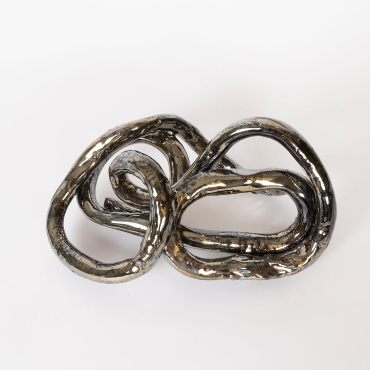 Metallic Ceramic Infinity Sculpture by Souby