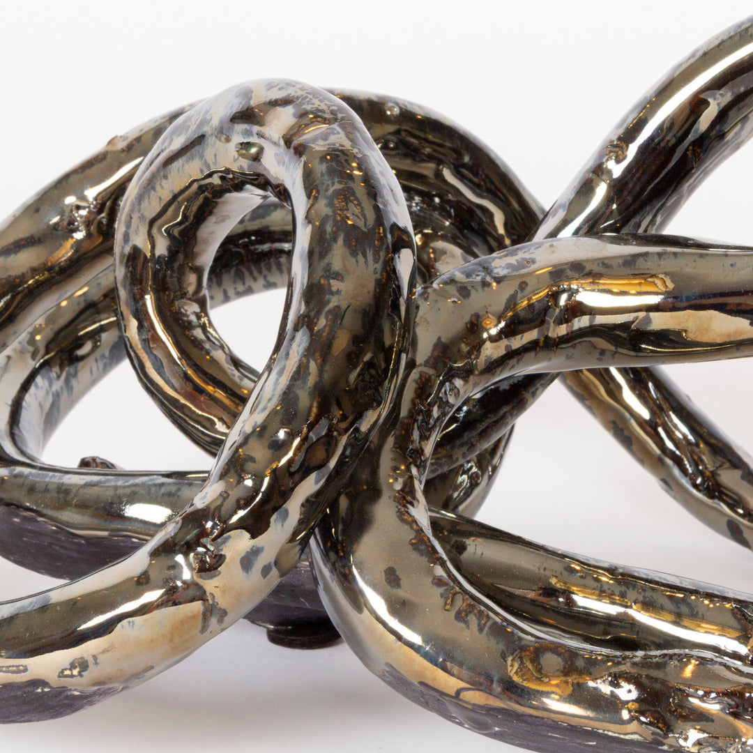Metallic Ceramic Infinity Sculpture by Souby