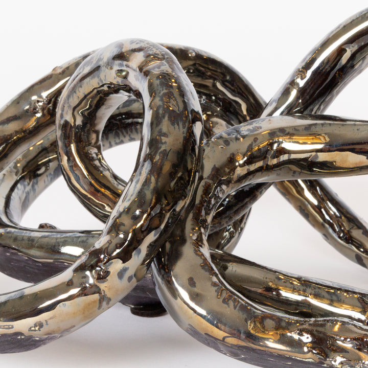 Metallic Ceramic Infinity Sculpture by Souby