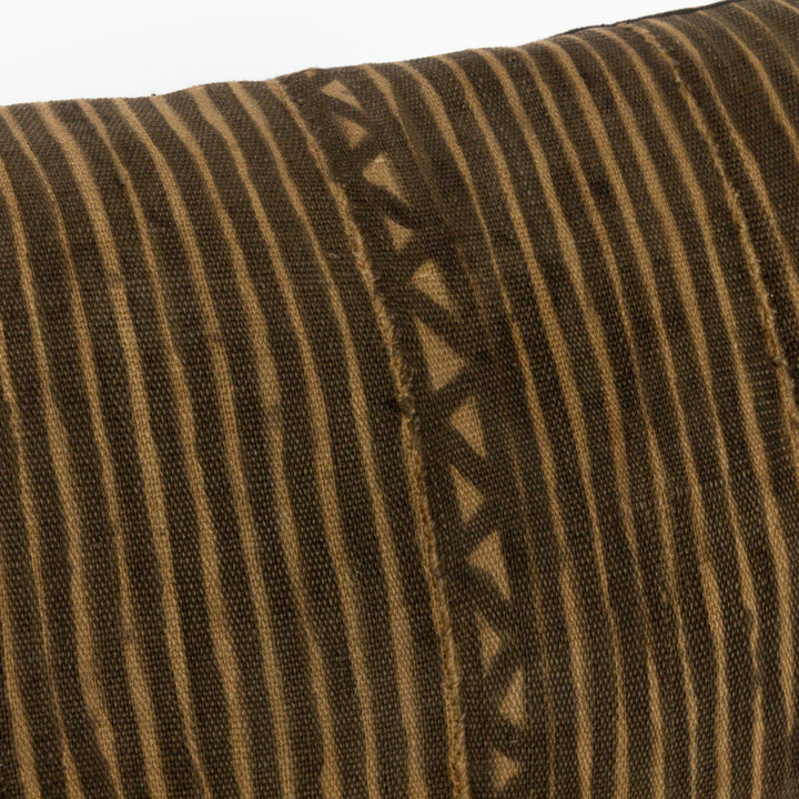Custom Pillow with Vintage Mudcloth Panel and Linen Back